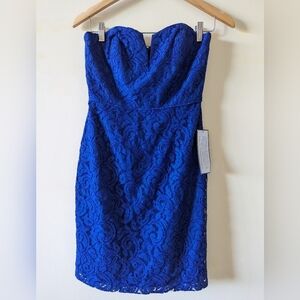 J crew  Cathleen strapless sweetheart neckline lace wedding cocktail dress NWT